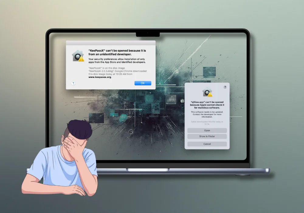 خطاهای نصب نرم افزارهای مک بوک